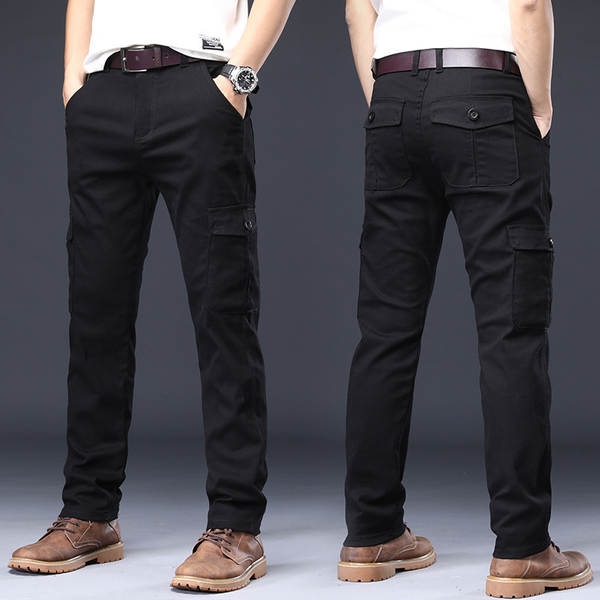 Calças de trabalho masculinas flexíveis flexíveis flexíveis confortavelmente multi-bolso jovens calças de trabalho para trabalhar calças especiais para soldados