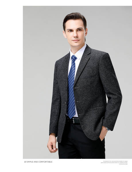 Vestido masculino de primavera e outono 2024 novo casaco do pai de meia-idade