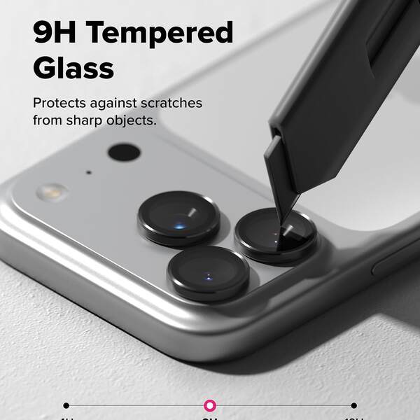 Filme de vidro estilizado para iPhone 17 Pro Max, proteção de tela de alumínio com 1 pedaço