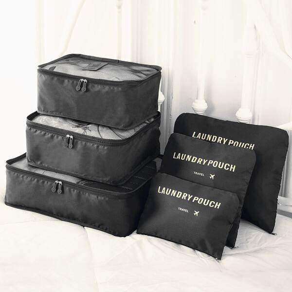 Bagagem de viagem personalizada 6 peças de bagagem multifuncional de roupa de viagem de calçado de classificação de bagagem