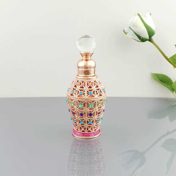 Egipto Dubai Frasco de perfume antigo do Oriente Médio Frasco de perfume de óleo essencial Árabe Frasco de distribuição de óleo essencial 12ml