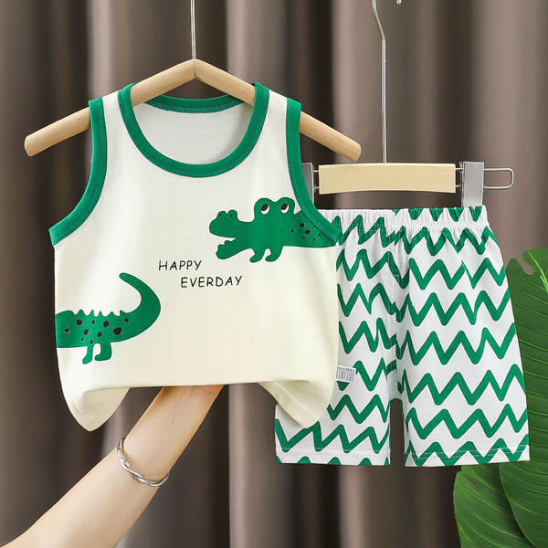 Vestido de verão infantil de algodão
