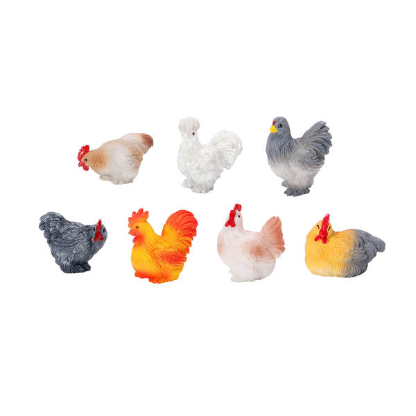 Micro-paisagem criativa fazenda de simulação de galinhas grandes de galinhas de espinhas diy acessórios de decoração de mesa mini pedaços