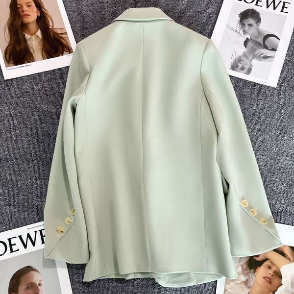 Jaqueta verde de menta feminina
