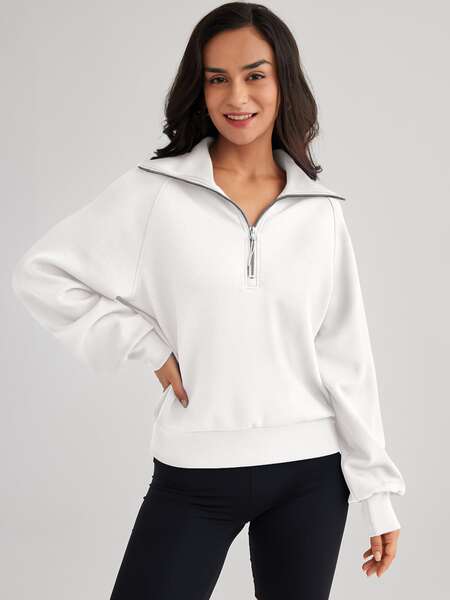 23 Outono roupas femininas super grande camisa de esportes meia-cadeia cabelo comprido um quarto-cadeia-cadeia camisa de guarda-chuva