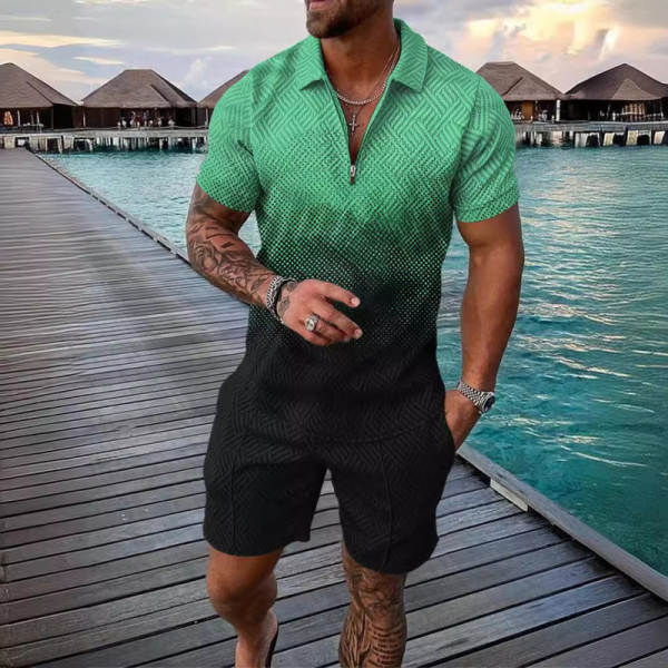 Comércio Exterior 2024 Verão Transfronteiriço Bomba Euro-americano Amazon Shorts dois conjuntos de esportes para homens de lazer