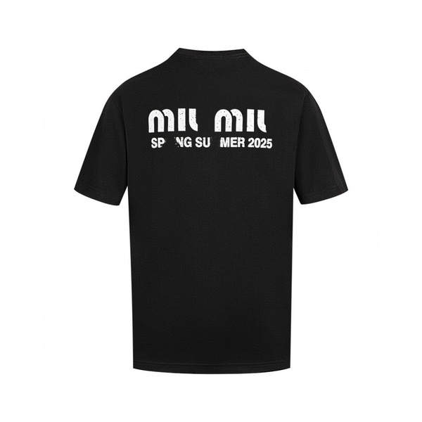 Versão correta do novo modelo de verão MIU Mouse Rede vermelha de letras impressas de cor-de-rosa cor-de-rosa homens e mulheres T-shirt de mangas curtas