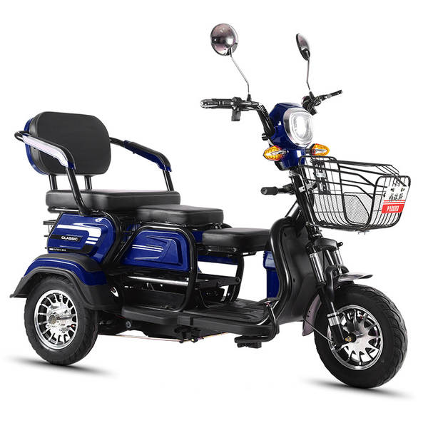 Carro elétrico de três rodas para adultos com caminhão da senhora para transportar crianças velhas e recreação pequeno elétrico de três rodas para o rei