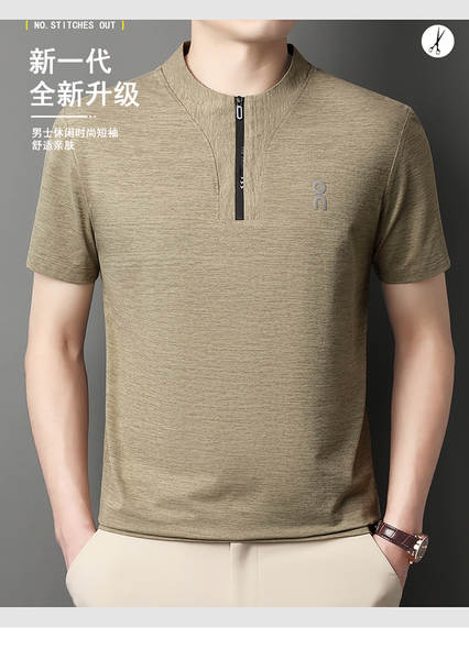 Novas roupas de verão masculinas de couro curto para homens T-shirts de couro curto para homens T-shirts de sexo masculino