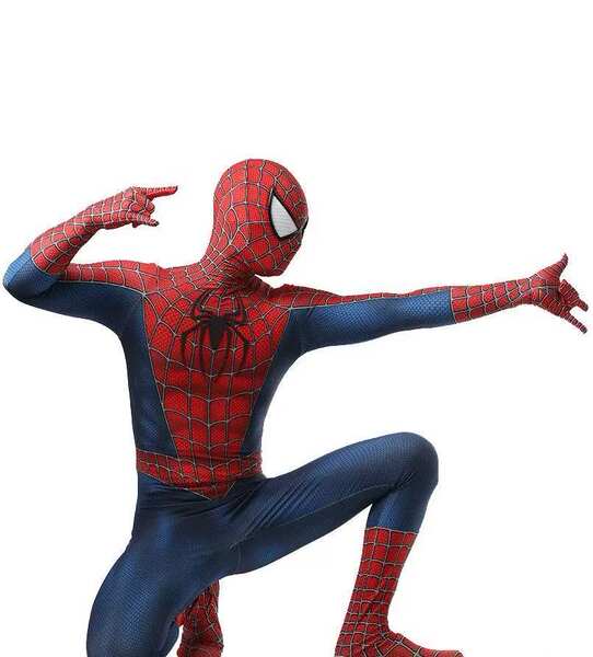 Remitoni, o Homem-Aranha de Halloween, tem roupas de personagens animadas.