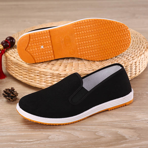 Sapatos de inverno para homens Pequim velhos sapatos de algodão preto de algodão