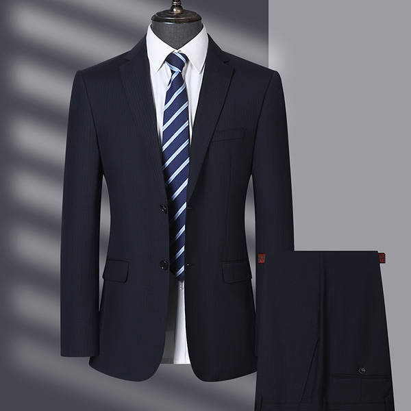 Vestido de casaco masculino de pano de fundo novo modelo de negócios de lazer pano de fundo de festa masculino de dois conjuntos de vestido