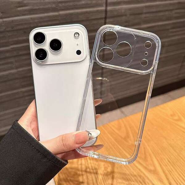 Capa Espacial Transparente para iPhone 17 Promax Apple 16e/17pro Soft Shell 17air