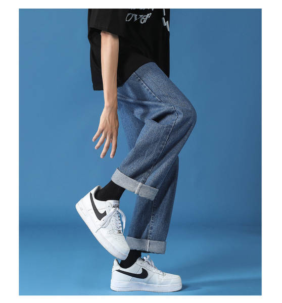 Calça jeans masculina larga