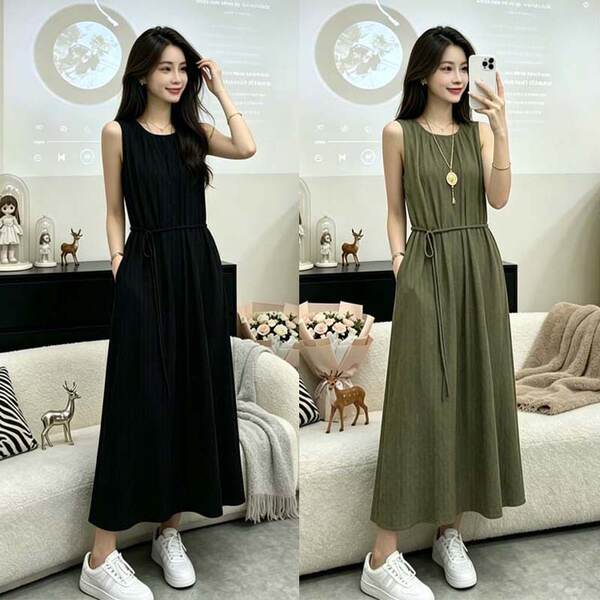 Vestido feminino sem mangas