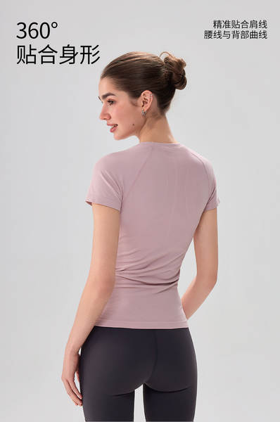 Camiseta esportiva feminina de malha