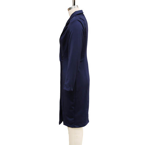 Vestido de roupa de comércio exterior transfronteiriço da Amazon na Europa e nos Estados Unidos de moda nova roupa de roupa dupla com mangas longas roupa de roupa de trabalho de escritório