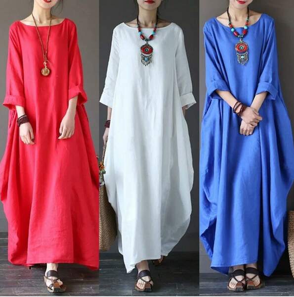 Vestido feminino simples com bainha ondulada