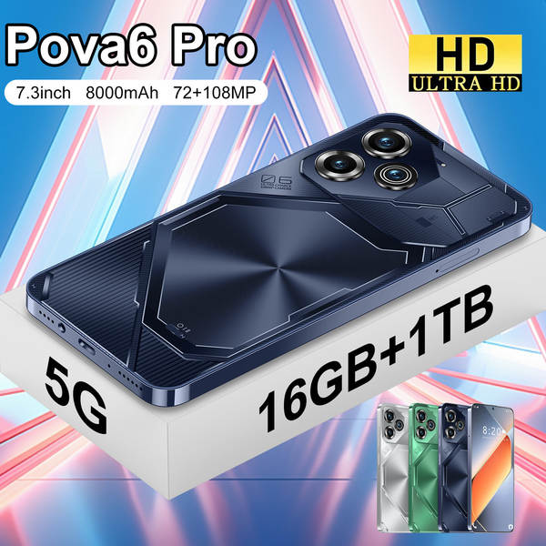 Telefone Transfronteiriço Pova6 Pro Android Produto Doméstico Comércio Exterior Comércio Quente por atacado Telemóvel Inteligente