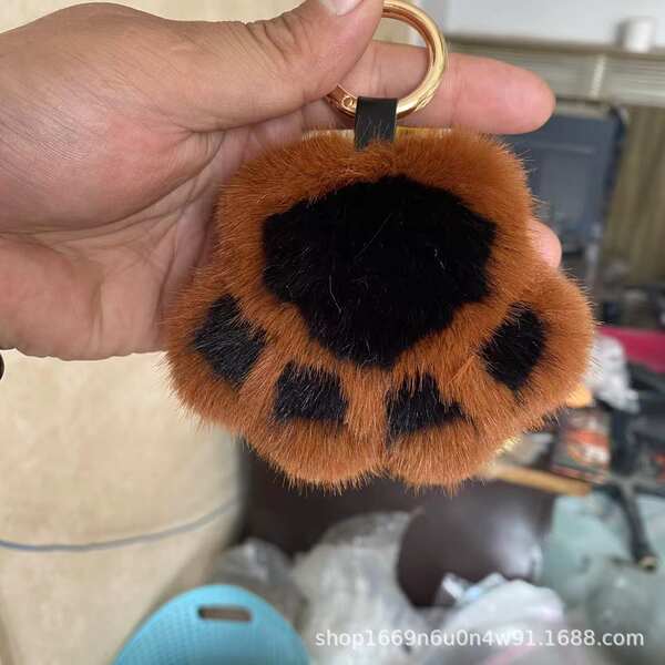Pulseira de Pelúcia com Forma de Pata de Gato