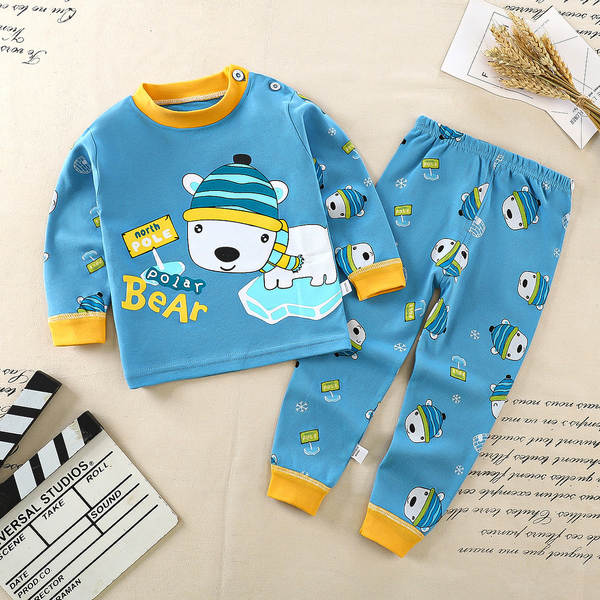 Conjunto de pijama de algodão para crianças