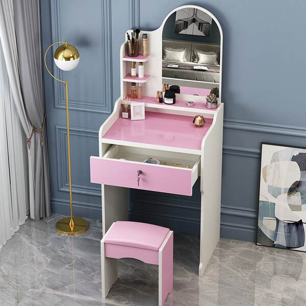 Dressing case mesa de maquiagem quarto mesa de maquiagem moderna simples mesa de maquiagem pequena