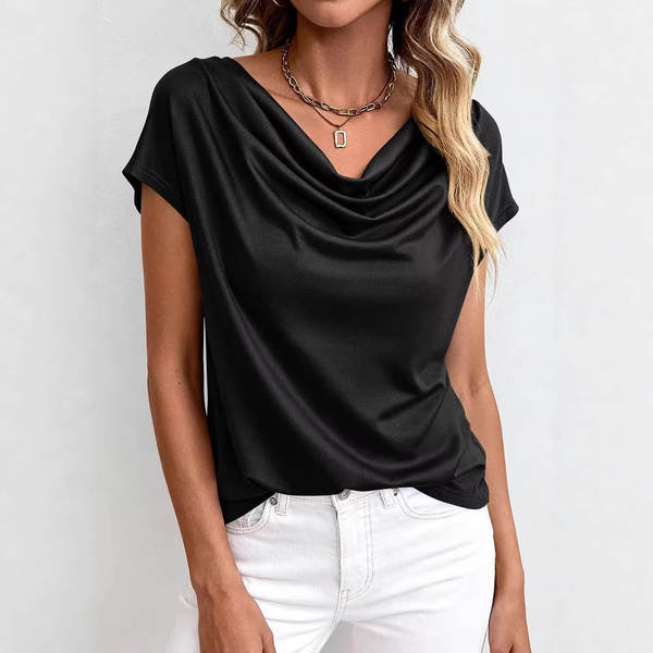2026 Amazon cross-border moda primavera-verão europeia roupas de beleza colar roupa casual moda puramente pano curto