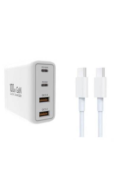 100W Nitrogênio PD Carregador 100W Alta Potência Folding Foot Duplo USB+ Carregador Duplo PD 100W Carregador Direto