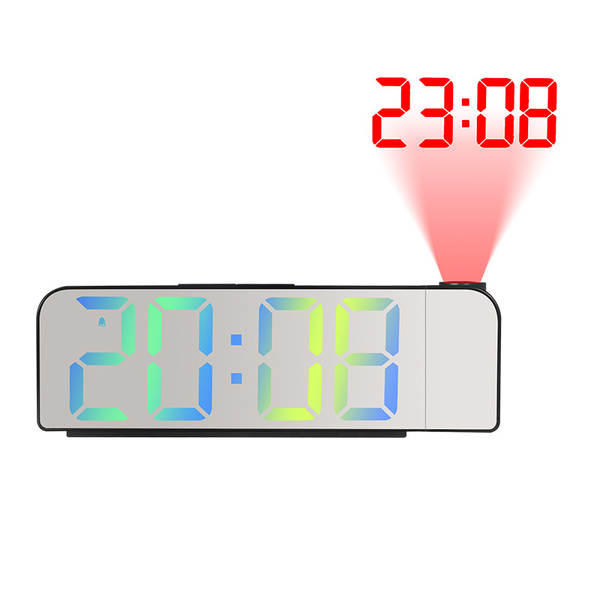 Novo relógio LED de projeção simples transfronteiriço de grande fonte de relógio eletrônico com relógio digital com temperatura 8013