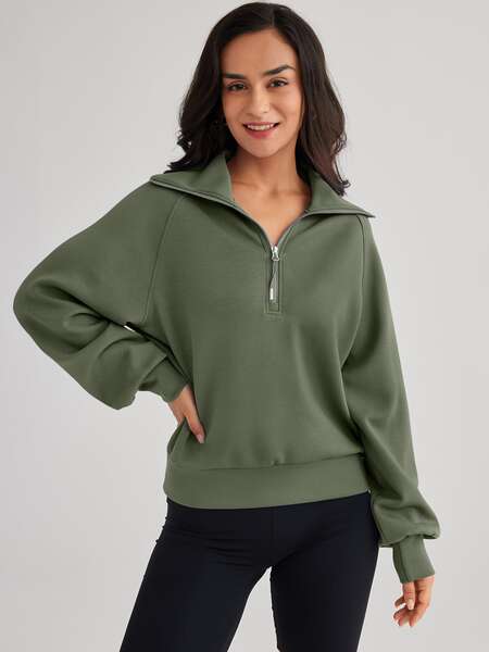 23 Outono roupas femininas super grande camisa de esportes meia-cadeia cabelo comprido um quarto-cadeia-cadeia camisa de guarda-chuva