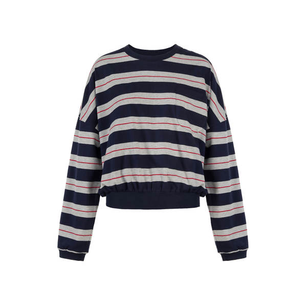 UNITY MODE Miu T-shirt com mangas compridas de linho de outono 251067