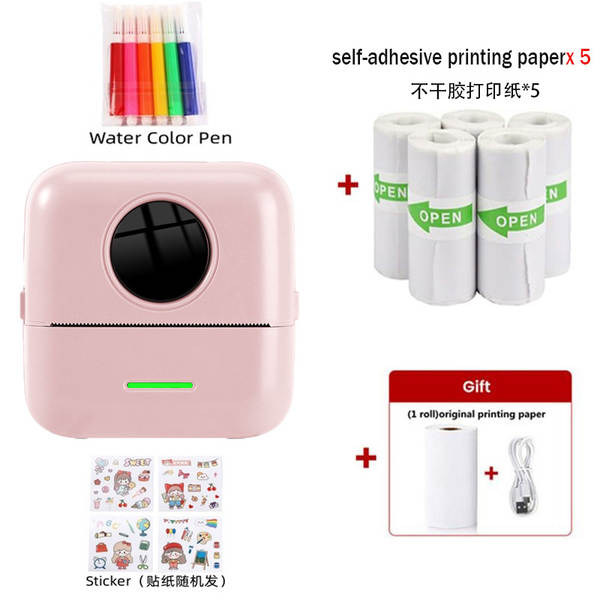 Mini impressora sem fio sem fio de venda quente transfronteiriça celular inteligente sem tinta Bluetooth impressora de fotos domésticas de pequeno porte