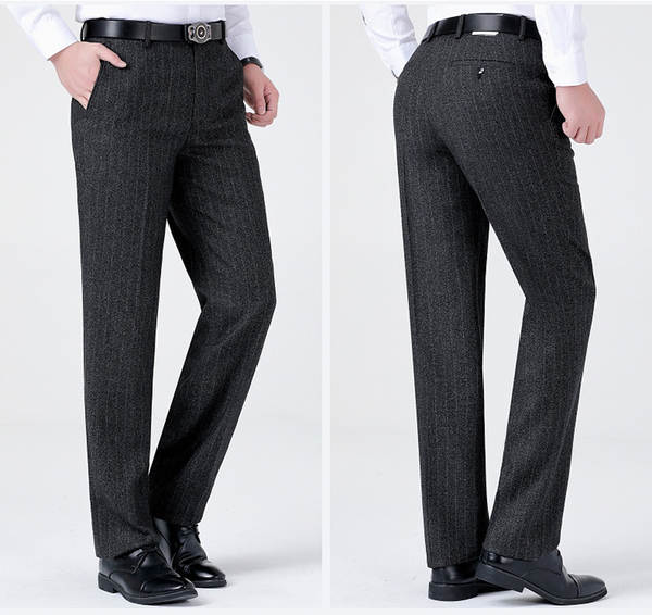 Calça social masculina de lã