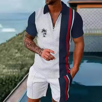 Comércio Exterior 2024 Verão Transfronteiriço Bomba Euro-americano Amazon Shorts dois conjuntos de esportes para homens de lazer