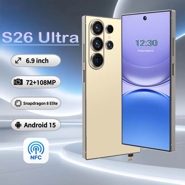 S26 Ultra Smartphones Transfronteiriços Android de 7,3 polegadas com suporte ao NFC