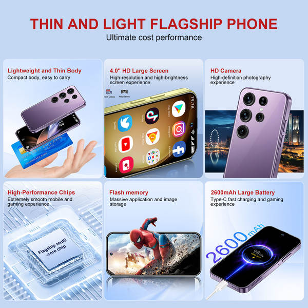 Novo celular transfronteiriço S24 UItra mini smartphone 2+16G Android 8.1 telemóvel de comércio exterior 4,5 polegadas