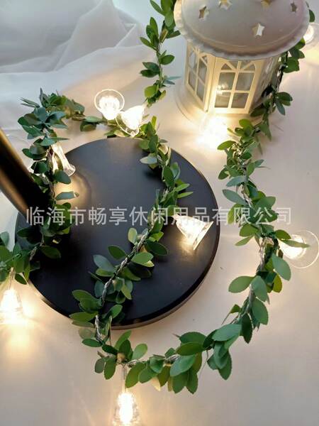 Simulador de lâmpadas LED de folhas verdes com lâmpadas de rosas com lâmpadas DIY de Natal decoradas com lâmpadas LED