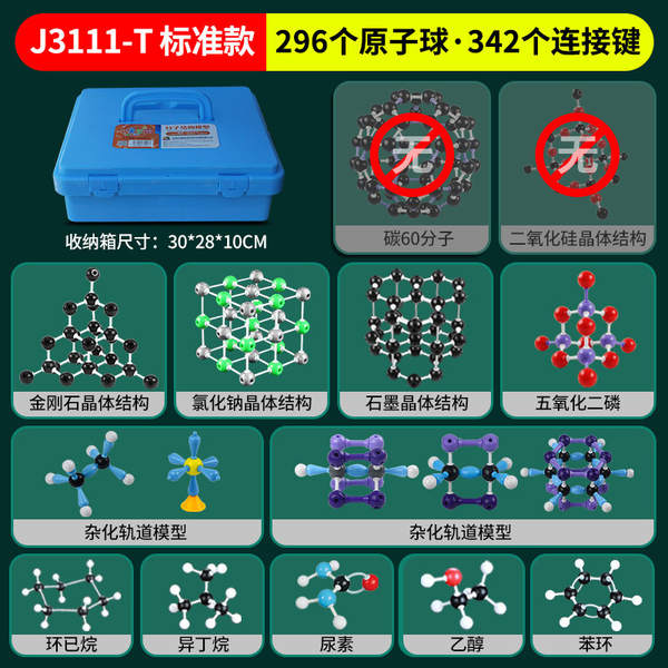 Modelos de Estrutura Molecular Química Equipamentos de Experimentação Química do Ensino Médio Bolas de Laboratório Bioquímico Inorgânico