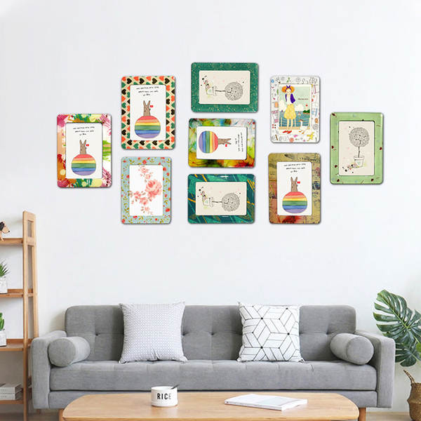 Excelente personalidade quadro fotográfico criativo parede 5 polegadas 7 polegadas quadro fotográfico magnético criativo moderno quadro fotográfico de cristal magnético