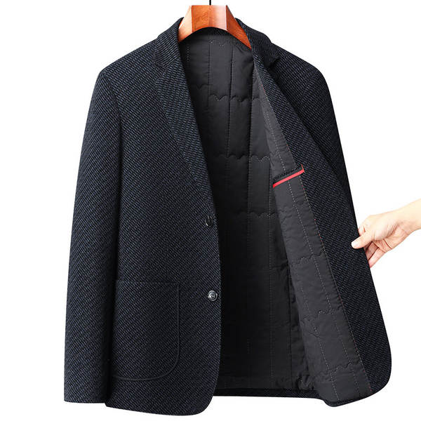 Casaco de lã masculino curto