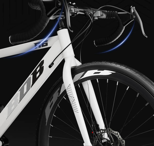 Carro de bicicleta de estrada masculino 700C pneus fina de velocidade de freio placa de freio carro de estrada leve
