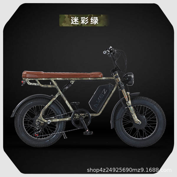 AKEZ moto elétrica de 20 polegadas 750V*2 duplo motor de aço de carbono de alta velocidade rack de cauda elétrica bicicleta de assistência