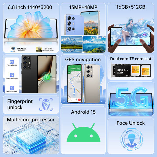 Transfronteiriço explosivo smartphone C25 Ultra fabricante de produtos em tempo real 6.8 polegadas 4 + 64 máquinas integradas comércio exterior atacado