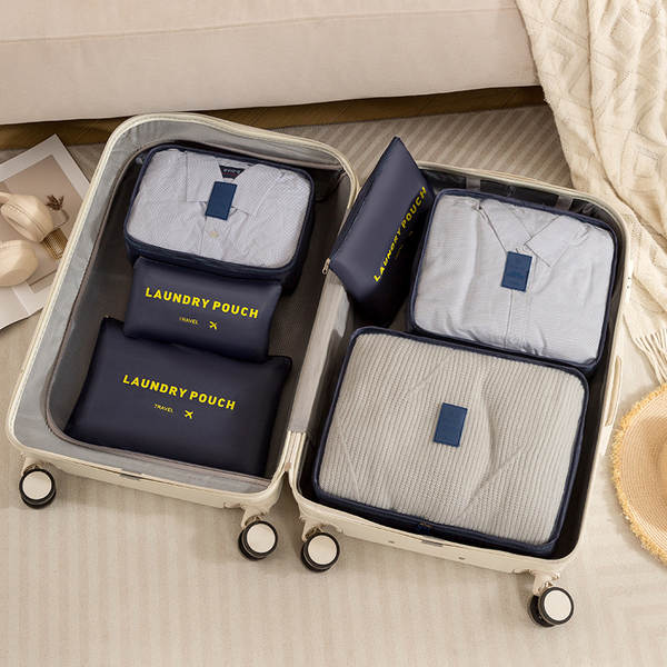 Conjunto de 6 bolsas de organização para viagem
