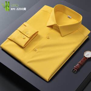 Camisa de bambu masculina longa manga