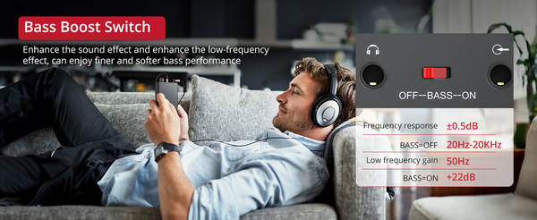 Neoteck Portable 3.5mm Headphone Amplifier with Bluetooth 5.