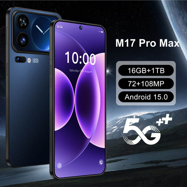 M17 Pro Max celular 16+1TB Android inteligente de 7,3 polegadas de tela grande fonte fábrica de venda direta para distribuição completa