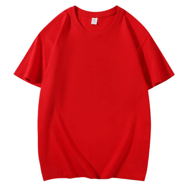 180g T-shirts de algodão puro para homens T-shirts culturais puros personalizados T-shirts de trabalho impressos logo atacado
