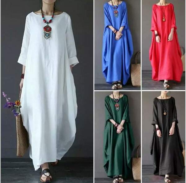 Vestido feminino simples com bainha ondulada