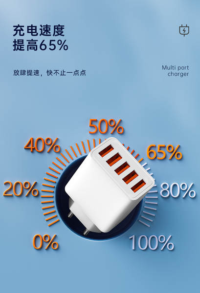 5V2A cinco carregadores USB padrão europeus para o plug-in do adaptador de energia padrão da Apple para celulares Android